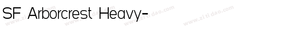 SF Arborcrest Heavy字体转换